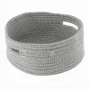 CESTINO PORTA OGGETTI CON MANICI CESTO TESSUTO INTRECCIATO ROTONDO 24X11CM 10638