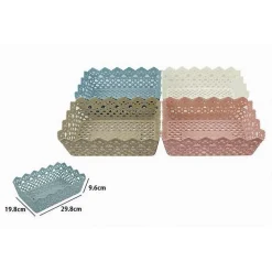 CESTINO PORTA TUTTO OGGETTI PLASTICA RETTANGOLARE 29.8X19.8X9.6CM MULTIUSO 79472