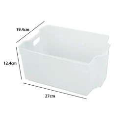 CESTINO PORTA TUTTO SCATOLA PORTAOGGETTI CONTENITORE CON MANICI 27X19.4X12.4CM 79458