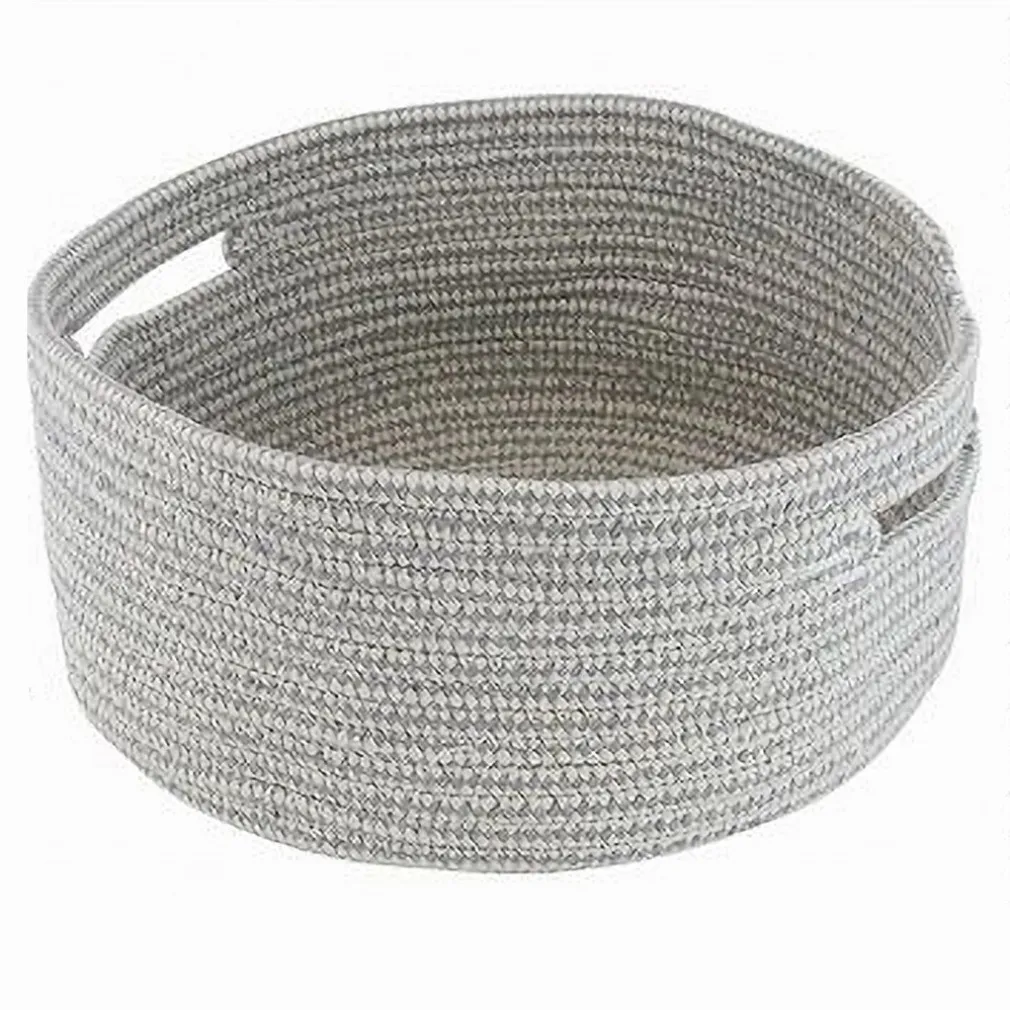 CESTINO PORTAOGGETTI CESTO CON MANICI IN TESSUTO INTRECCIATO TONDO 29X13CM 10639