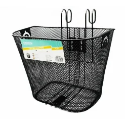 CESTINO PORTAPACCHI SHOPPING ANTERIORE MANUBRIO PER BICICLETTA BICI NERO ZX-9931