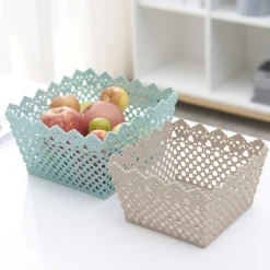 CESTINO QUADRATO PORTA TUTTO OGGETTI MULTIUSO IN PLASTICA 21.5X21.5X13 CM 79475