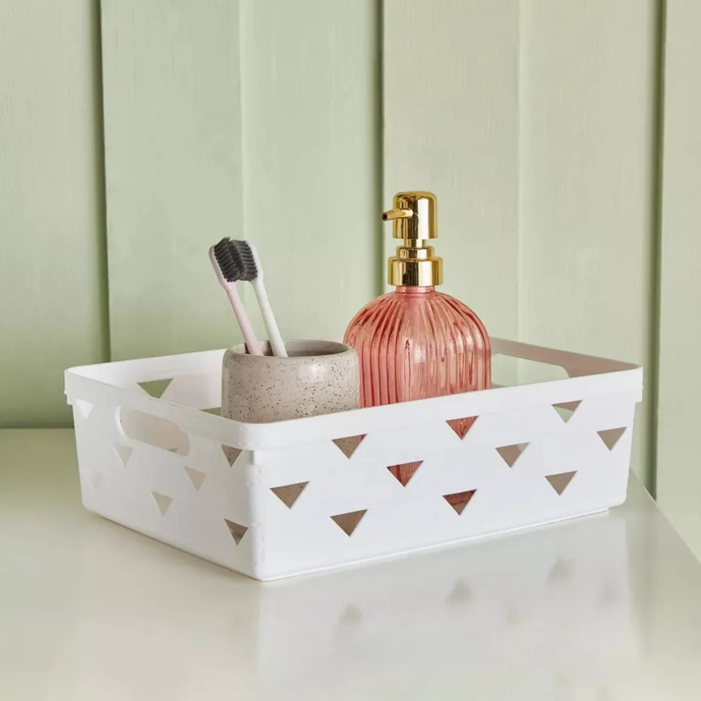 CESTO CESTINO PORTA TUTTO OGGETTI ORGANIZZATORE RETTANGOLARE 28.5X21X9 CM 10715