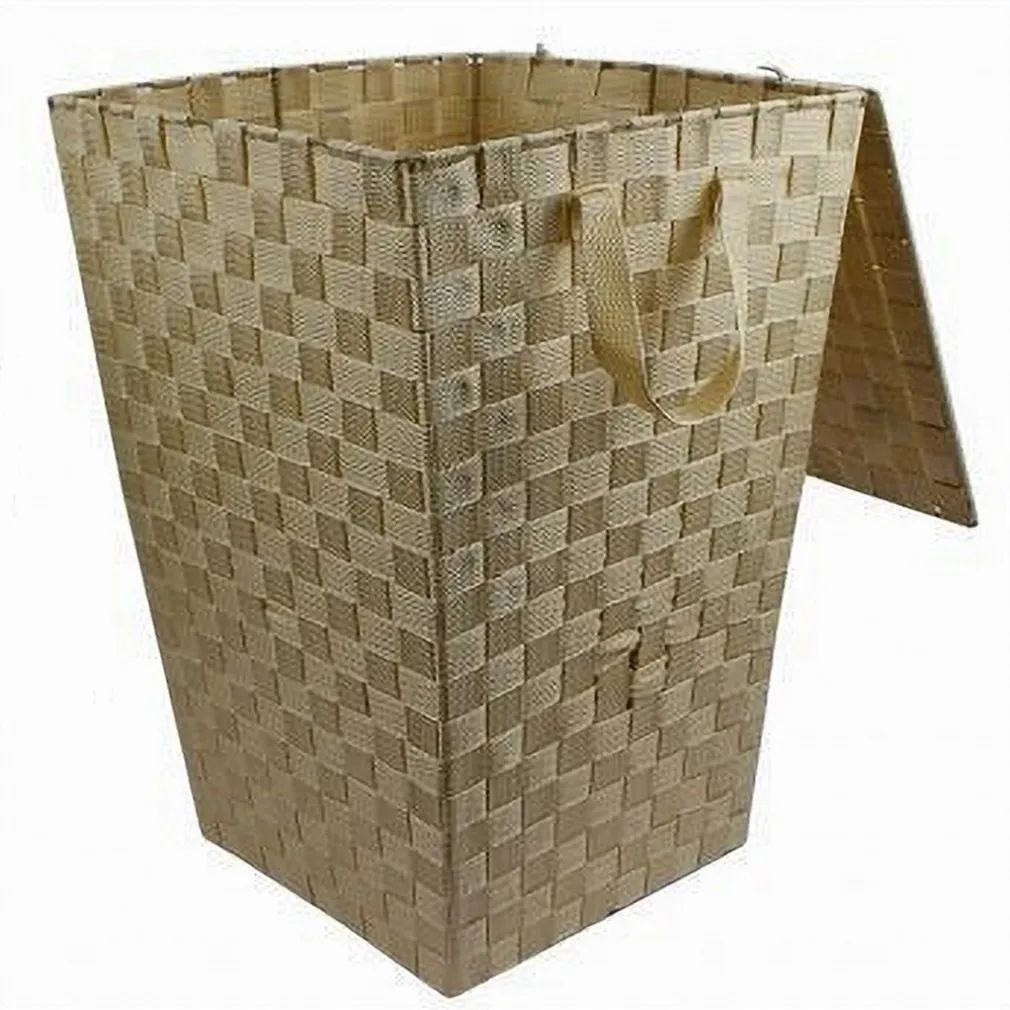 CESTO CESTINO PORTATUTTO PORTAOGGETTI BAGNO CASA COPERCHIO 35 X 52CM 79105 BEIGE