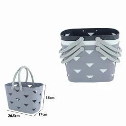 CESTO CESTINO PORTATUTTO OGGETTI CON MANICI 26.5X18X17CM MULTIUSO ASSORTITI 10722