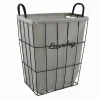 CESTO CONTENITORE PORTA BIANCHERIA IN TESSUTO STRUTTURA IN METALLO BAGNO 10633