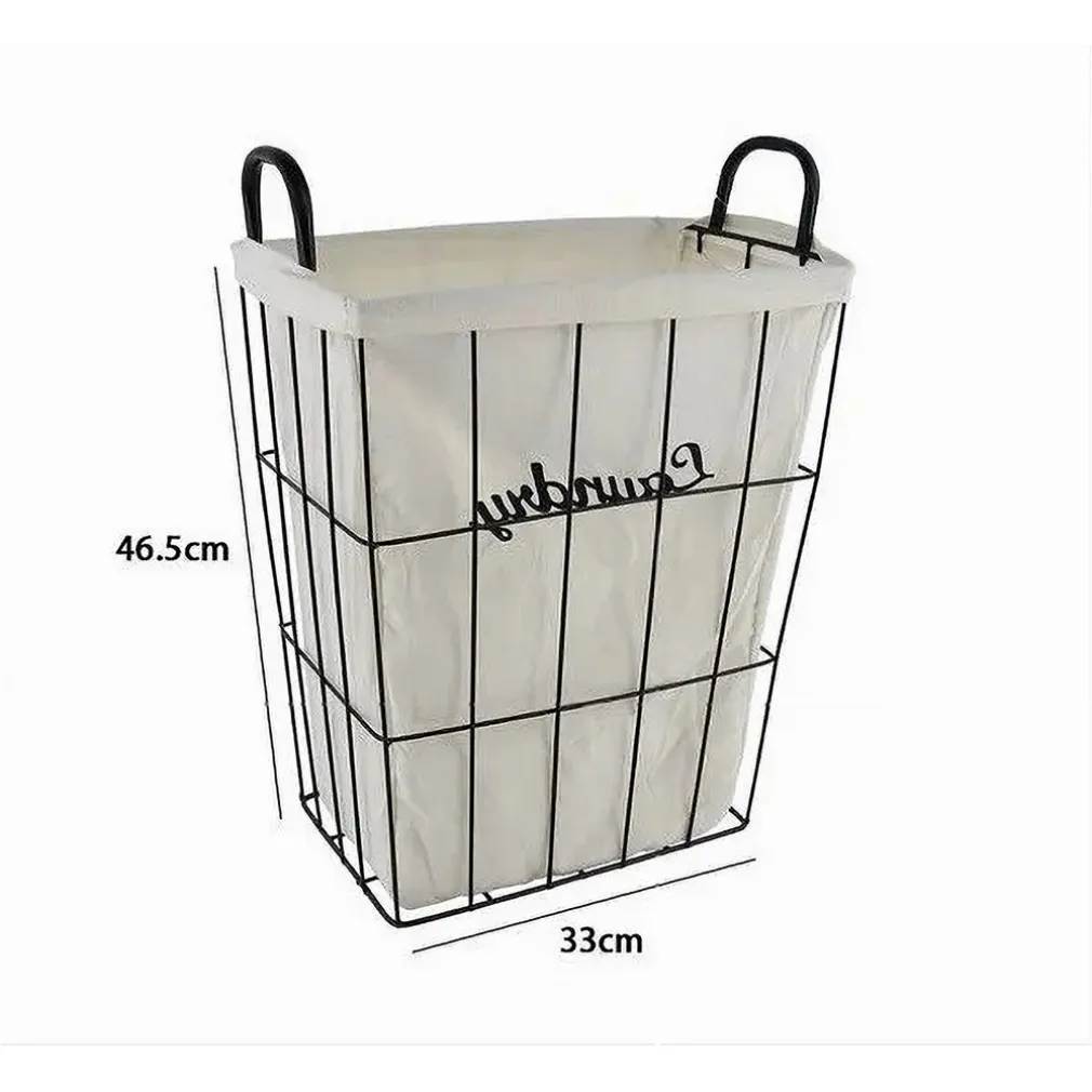 CESTO CONTENITORE PORTABIANCHERIA IN TESSUTO CON STRUTTURA IN METALLO BAGNO 10630