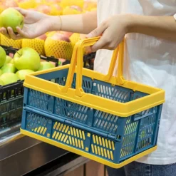 CESTO CONTENITORI CESTINO PORTAOGGETTI ORGANIZER CASSETTA PIEGHEVOLE IMPILABILE