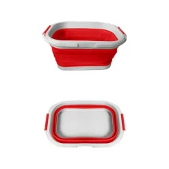 CESTO PIEGHEVOLE IN SILICONE MULTIUSO BAGNO CUCINA PIC NIC ALIMENTI 38X27X19CM
