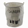 CESTO PORTA BIANCHERIA CON MANICI SACCA PANNI SPORCHI BAGNO CASA 35 X 45CM 10470
