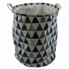 CESTO PORTA BIANCHERIA VESTITI SPORCHI PIEGHEVOLE MOTIVO TRIANGOLI 40X50CM 10477