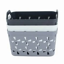 CESTO PORTA OGGETTI CESTINO PORTA TUTTO CON MANIGLIE 26X17X17 CM ASSORTITI 10725