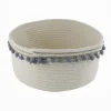 CESTO PORTA OGGETTI PER BIANCHERIA IN CORDA PON PON GRIGI CESTINO 30X14 CM 10671