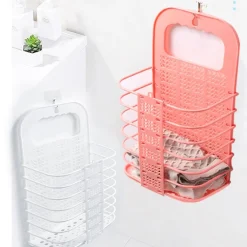 CESTO PORTABIANCHERIA PIEGHEVOLE A PARETE SALVASPAZIO CON MANICO CAMERA SOGGIORNO BAGNO