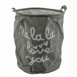 CESTO PORTABIANCHERIA PIEGHEVOLE SCRITTA ORGANIZER VESTITI SPORCHI 35X45CM 10472