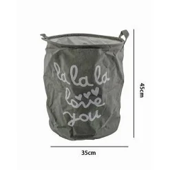 CESTO PORTABIANCHERIA PIEGHEVOLE SCRITTA ORGANIZER VESTITI SPORCHI 35X45CM 10472