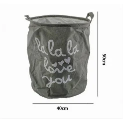 CESTO PORTABIANCHERIA PIEGHEVOLE SCRITTA ORGANIZER VESTITI SPORCHI 40X50CM 10473