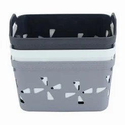 CESTO PORTAOGGETTI CESTINO PORTA TUTTO CON MANIGLIE 21X15X14CM ASSORTITI 10724