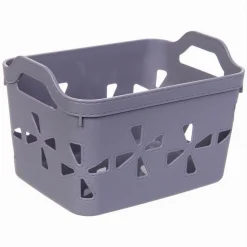 CESTO PORTAOGGETTI CESTINO PORTA TUTTO CON MANIGLIE 21X15X14CM ASSORTITI 10724