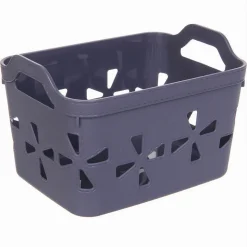 CESTO PORTAOGGETTI CESTINO PORTA TUTTO CON MANIGLIE 21X15X14CM ASSORTITI 10724