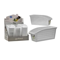 CESTO PORTAPOSATE OGGETTI BOTTIGLIE BARATTOLI SCOLA POSATE SPUGNETTE IN PLASTICA