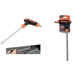 CHIAVE A BRUGOLA T TRAPEZOIDALE PUNTA TONDA 10X200MM IMPUGNATURA ERGONOMICA 91801