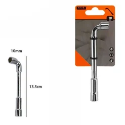 CHIAVE A BUSSOLA A PIPA BOCCA ESAGONALE CROMO VANADIO ACCIAIO DA 10 MM 60231