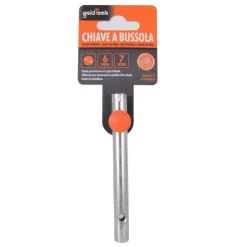 CHIAVE A BUSSOLA 6/7MM TUBOLARE ESAGONALE DOPPIA PER RIMOZIONE CANDELE AUTO 94783