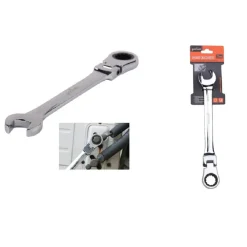 CHIAVE A CRICCHETTO COMBINATA 22MM TESTA PIEGHEVOLE CROMO VANADIO UTENSILE 91743