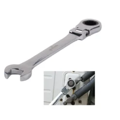 CHIAVE A CRICCHETTO COMBINATA 17MM TESTA PIEGHEVOLE CROMO VANADIO UTENSILE 91738