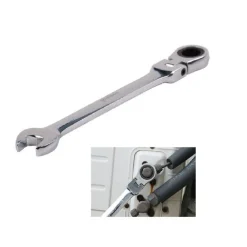 CHIAVE A CRICCHETTO COMBINATA 10MM TESTA PIEGHEVOLE CROMO VANADIO UTENSILE 91732