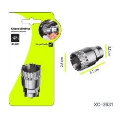 CHIAVE CILINDRICA STRUMENTO RIMOZIONE RIPARAZIONE PEDIVELLA PEDALE BICI XC-2631