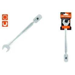 CHIAVE COMBINATA 17MM FISSA E A BUSSOLA POLIGONALE CON SNODO CROMO VANADIO 97565