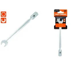 CHIAVE COMBINATA 12MM FISSA E A BUSSOLA POLIGONALE CON SNODO CROMO VANADIO 97560