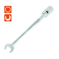 CHIAVE COMBINATA 21MM FISSA E A BUSSOLA POLIGONALE CON SNODO CROMO VANADIO 97568