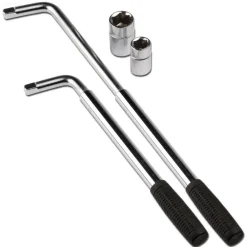 CHIAVE ESAGONALE PER DADI RUOTE AUTO AUTOMOBILE TELESCOPICA 2 INSERTI IN ACCIAIO