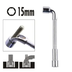 CHIAVE TIPO L BUSSOLA 15MM BOCCA ESAGONALE CROMO VANADIO ACCIAIO 91623 FERRAMENTA