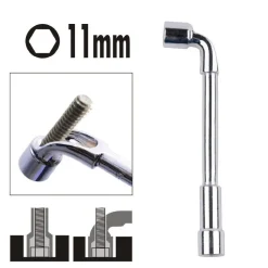 CHIAVE TIPO L BUSSOLA 11MM BOCCA ESAGONALE CROMO VANADIO ACCIAIO 91619 FERRAMENTA