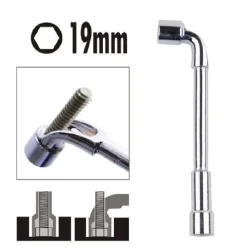 CHIAVE TIPO L BUSSOLA 19MM BOCCA ESAGONALE CROMO VANADIO ACCIAIO 91627 FERRAMENTA