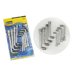 CHIAVI A PIPA KIT 8 PEZZI UTENSILI A L DI DIVERSE MISURE IN ACCIAIO FAI DA TE