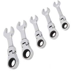 CHIAVI COMBINATE A CRICCHETTO NANE SET DA 5 PEZZI 10 12 13 17 19 MM ART. 04384