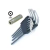 Chiavini in acciaio torx set 9 pezzi da T10 a T50 professionale con custodia