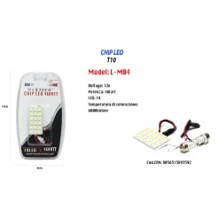 CHIP LED 4 W 18 LED 12V INTERNI AUTO LAMPADINA ULTRA LUMINOSE T10 MAXTECH L-M04