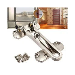 CHIUSURA A GANCIO SERRATURA BLOCCO PORTA CHIAVISTELLO CON VITI CATENA SCORREVOLE SICUREZZA