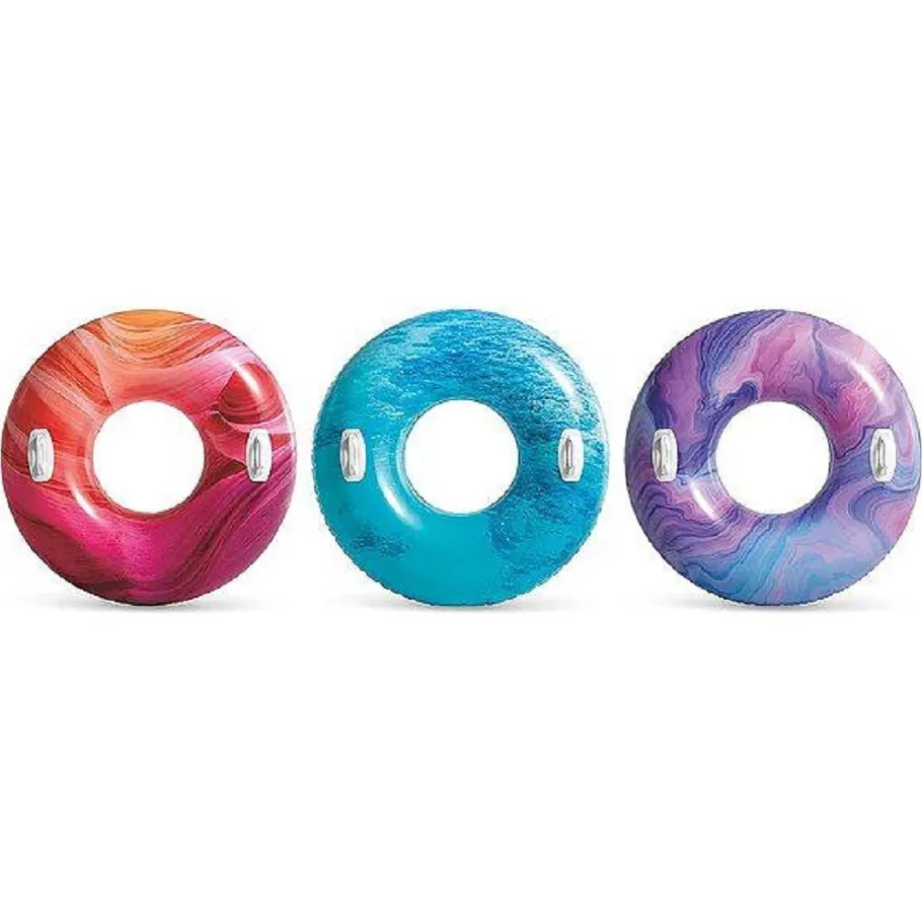 CIAMBELLA GONFIABILE NATURE MARE PISCINA 91CM CON MANIGLIE COLORI ASSORTITI 56267