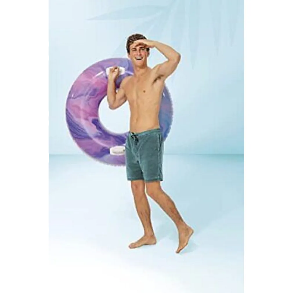 CIAMBELLA GONFIABILE NATURE MARE PISCINA 91CM CON MANIGLIE COLORI ASSORTITI 56267