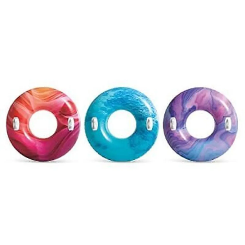 CIAMBELLA GONFIABILE NATURE MARE PISCINA 91CM CON MANIGLIE COLORI ASSORTITI 56267