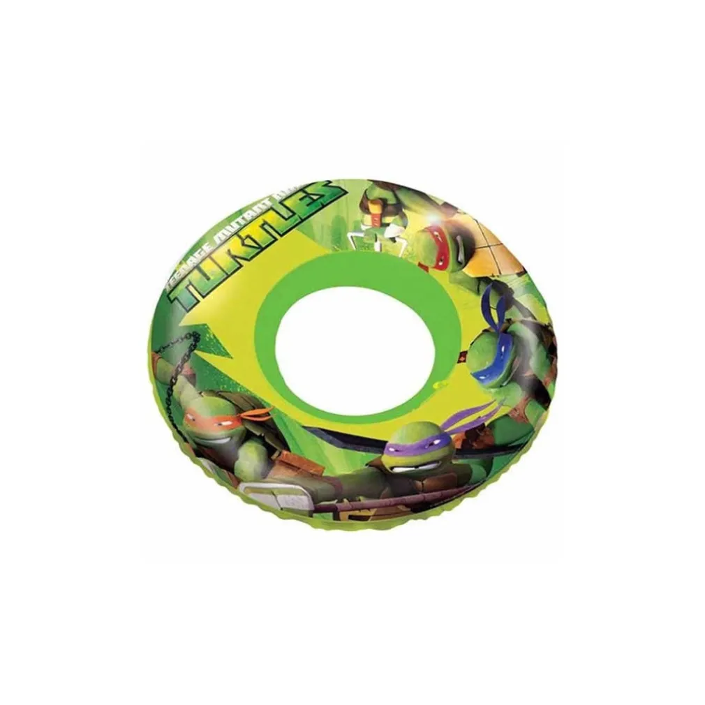 CIAMBELLA GONFIABILE TARTARUGHE NINJA SALVAGENTE PER MARE E PISCINA 56 CM VERDE