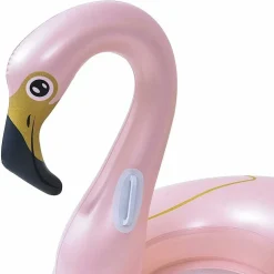CIAMBELLA SALVAGENTE CAVALCABILE FENICOTTERO ROSA BAMBINI 115CM MARE PISCINA