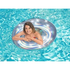 CIAMBELLA SALVAGENTE GONFIABILE IRIDESCENTE 107 CM MARE SPIAGGIA PISCINA 36240